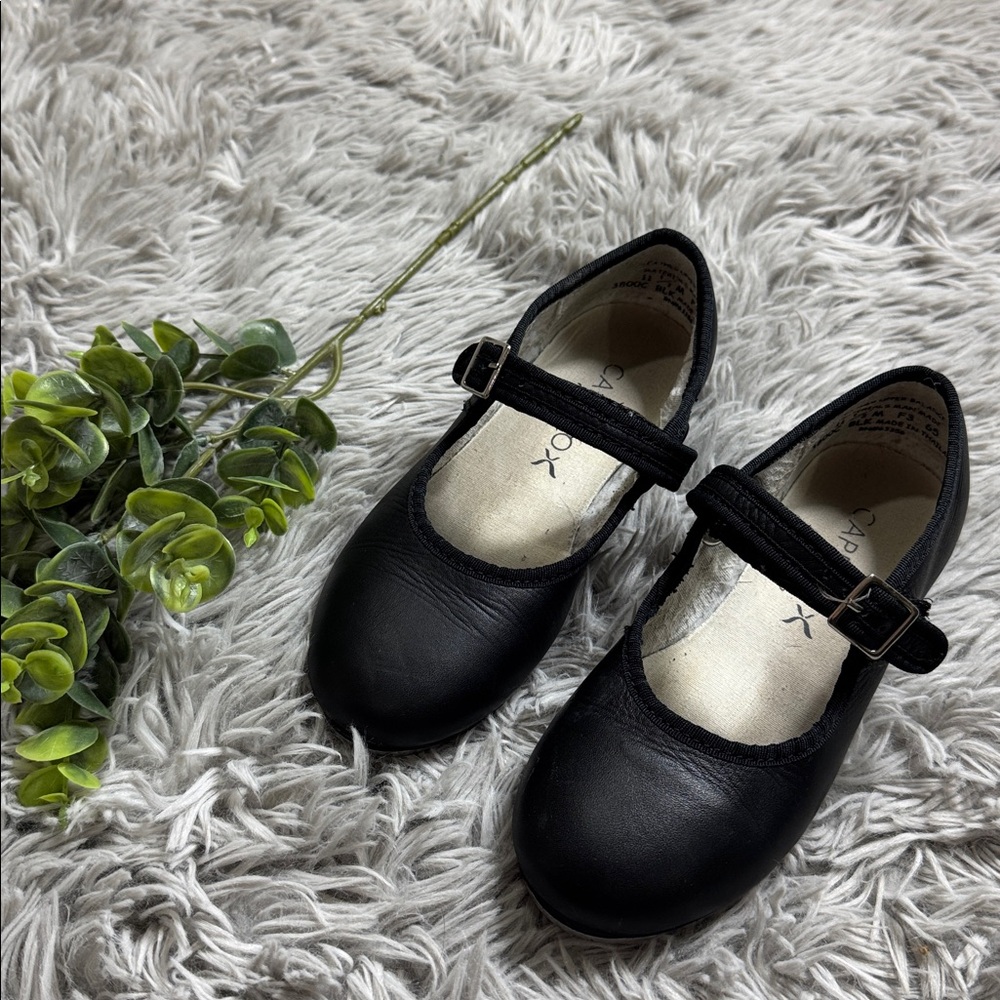 Capezio Black Mary Jane tap Shoes kids size 11.5